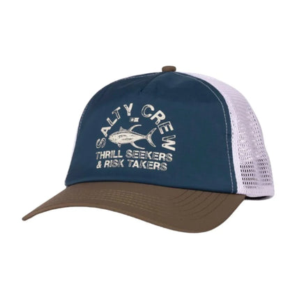 Salty Crew Trucker Cap - Deep Ocean/Brown