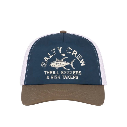 Salty Crew Trucker Cap - Deep Ocean/Brown