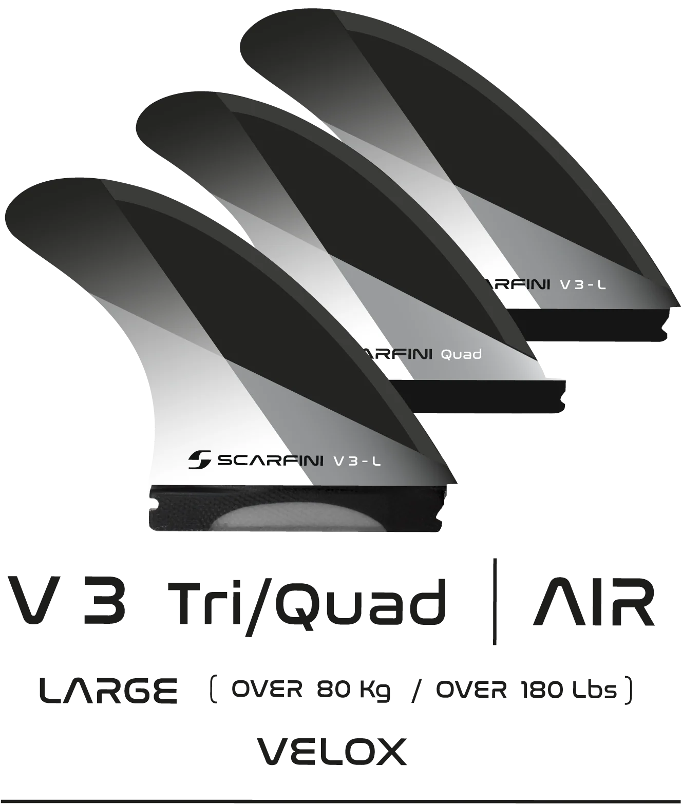V 3 TRI/QUAD (5 fins) - LARGE - SINGLE TAB